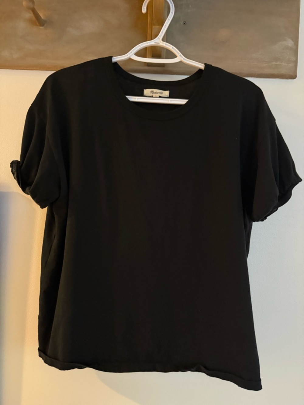 Madewell Black Relaxed Crewneck Short Sleeve Tee